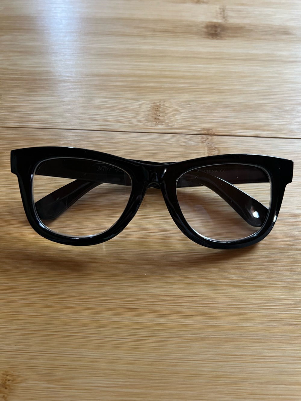 Betsey Johnson Black Eyeglass Frames Pink Heart Detail Cat Eye Women’s Glasses